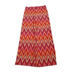 FIG AND FLOWER Womens Size Medium Pull On Tribal Chevron Print Wide Leg Pants